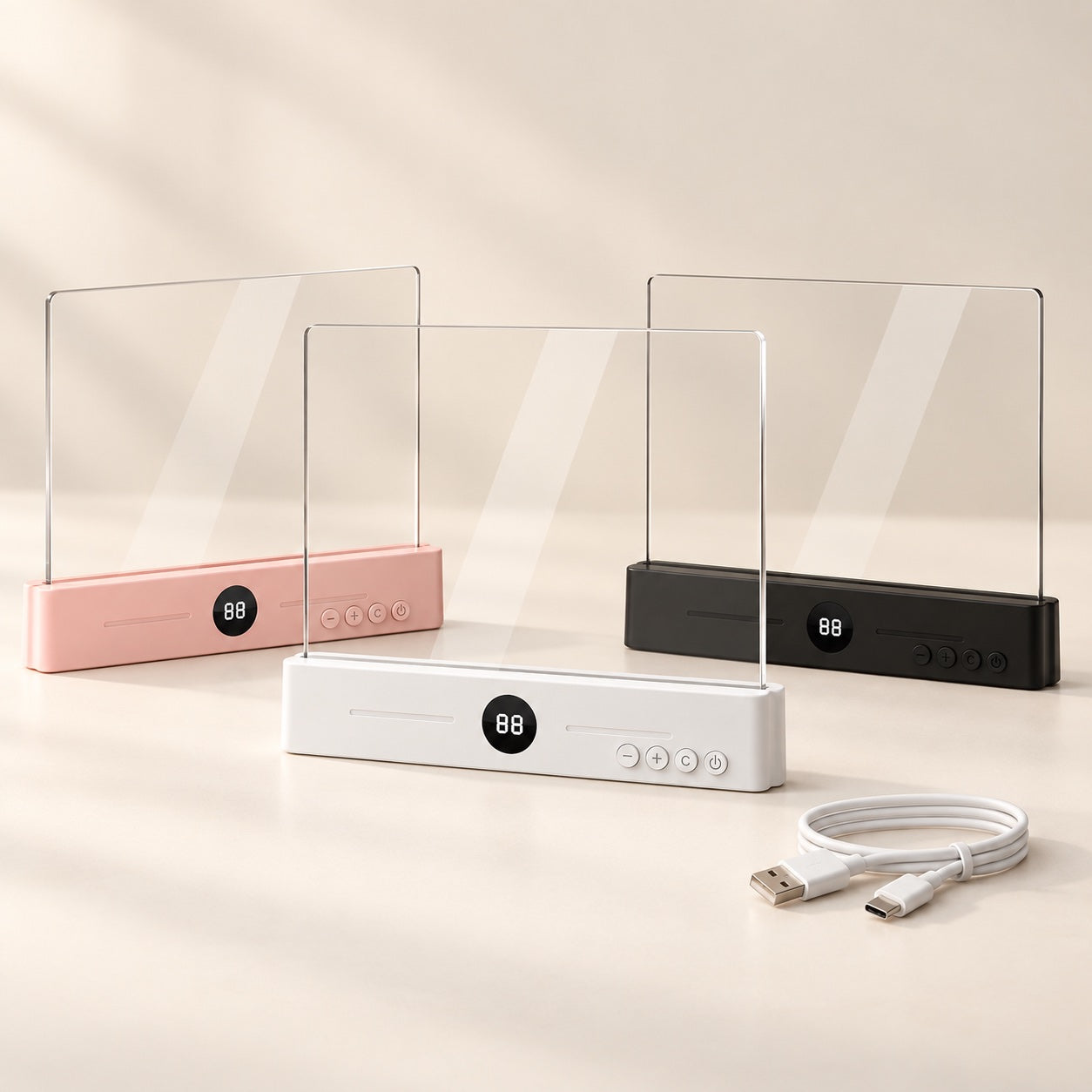 Three colors of the portable reading light